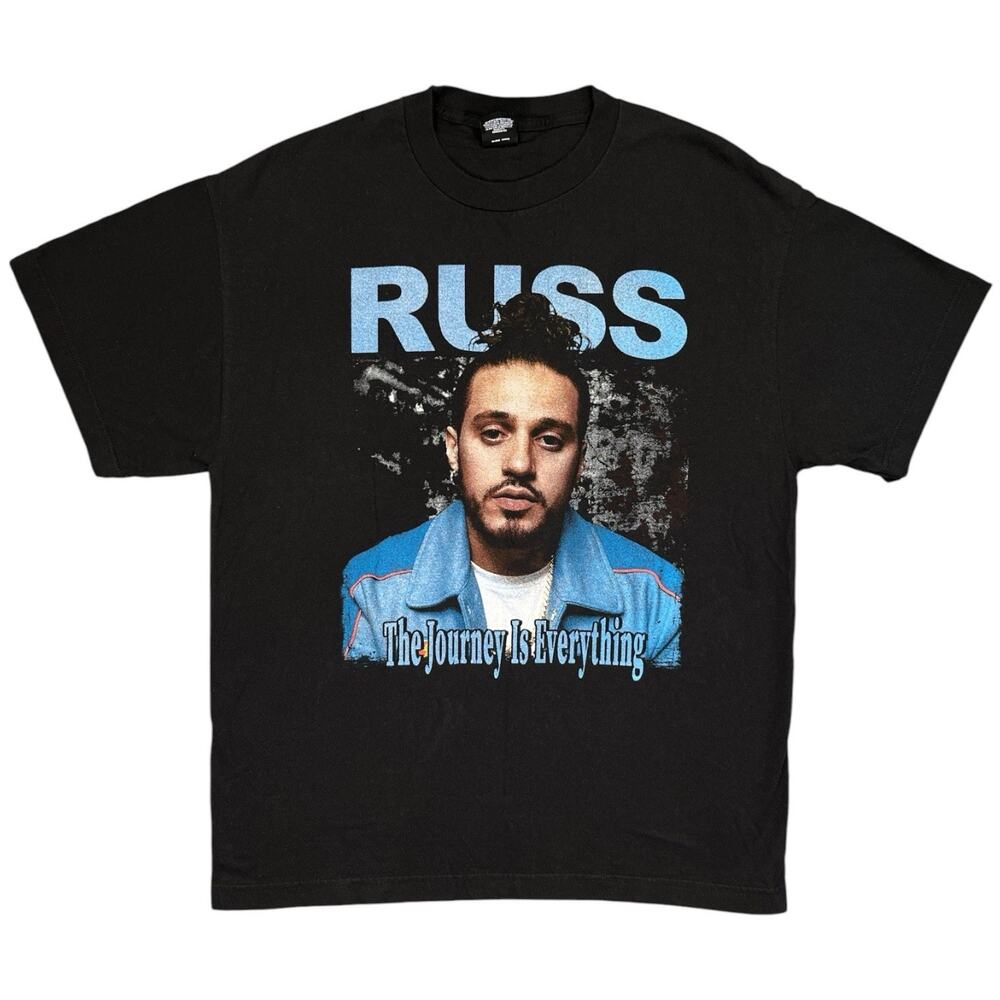 Russ Diemon The Journey Is Everything Concert Shirt L Black Graphic Tee